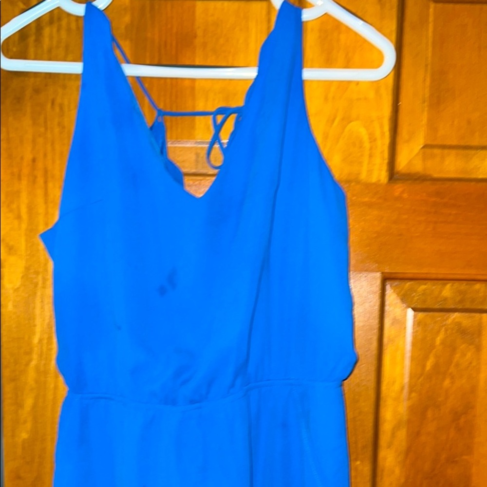 Silky blue romper. Very cute fitting. Size medium